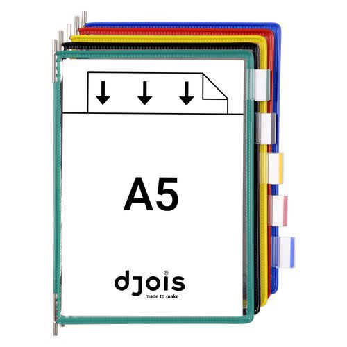 Zichtpaneel Tarifold A5 verticaal, assorti - Djois