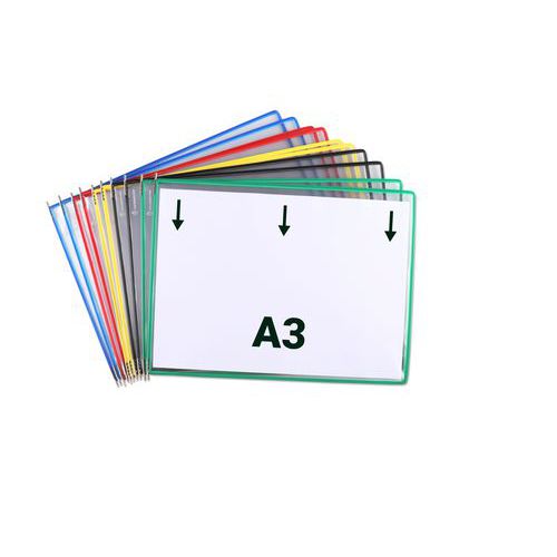 Zichtpaneel Tarifold A3 horizontaal, assorti - Djois