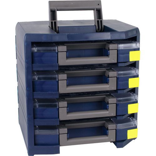 Draagbare ladekast HANDY Boxxser® - 4 koffertjes