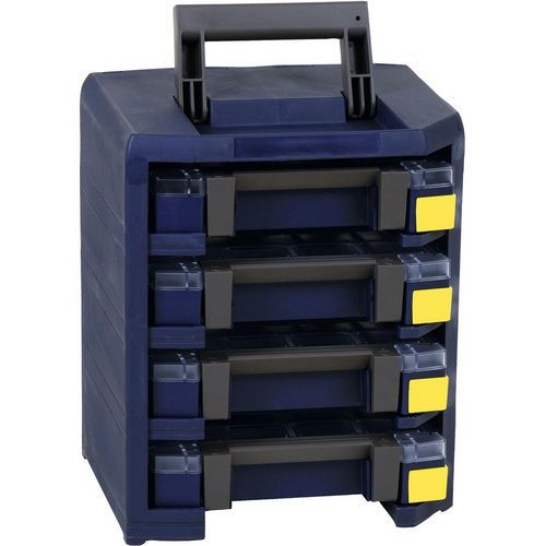 HandyBoxxser transportkoffer 4x4x4 met 4 Boxxser koffers