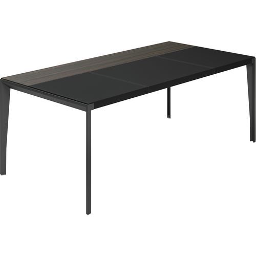 Bureau recht houtfineer X9-serie - 201 cm - Quadrifoglio