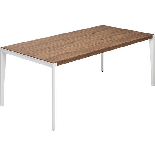 Bureau recht houtfineer X9-serie - 221 cm - Quadrifoglio