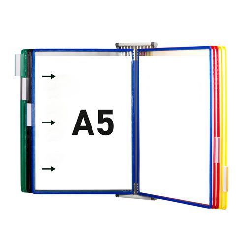 Wandsysteem metaal Tarifold A5 10 zichtpaneel zijopening - Djois