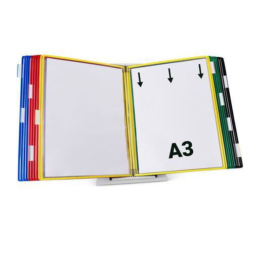 Zichtpanelensysteem wand metaal Tarifold A3 20 zichtpanelen - Djois