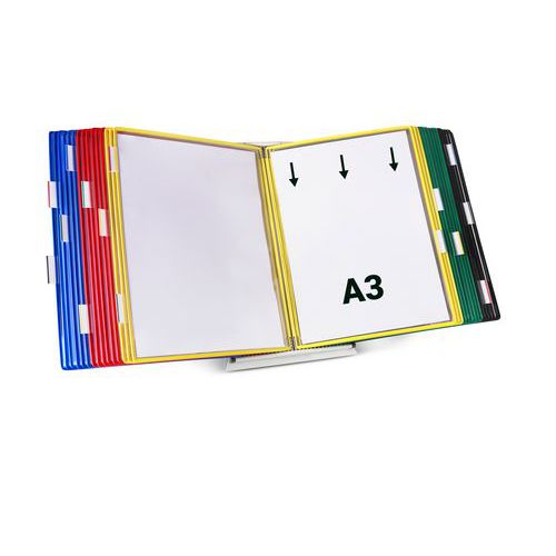 Zichtpanelensysteem wand metaal Tarifold A3 30 zichtpanelen - Djois