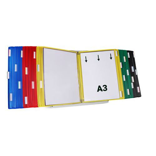 Zichtpanelensysteem wand metaal Tarifold A3 60 zichtpanelen - Djois