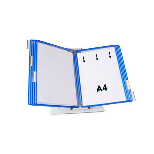 Zichtpanelensysteem bureau metaal Tarifold A4 10 zichtpanelen PP Djois