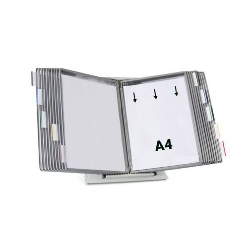 Zichtpanelensysteem bureau metaal Tarifold A4 20 zichtpanelen - Djois