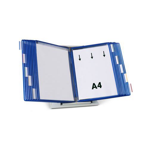 Zichtpanelensysteem bureau metaal Tarifold A4 20 zichtpanelen PP Djois