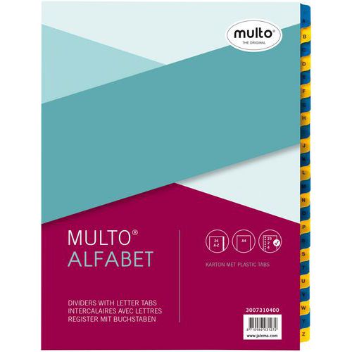 Tabblad Multo karton A-Z: 23-gaats Tabblad Multo karton A-Z: 23-gaats