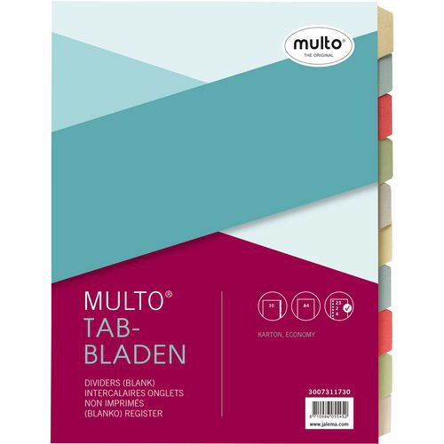 Tabblad karton economy Multo: 10-delig: 23-gaats Tabblad karton economy Multo: 10-delig: 23-gaats