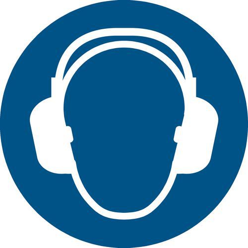 Panneau pictogramme protection auditive obligatoire