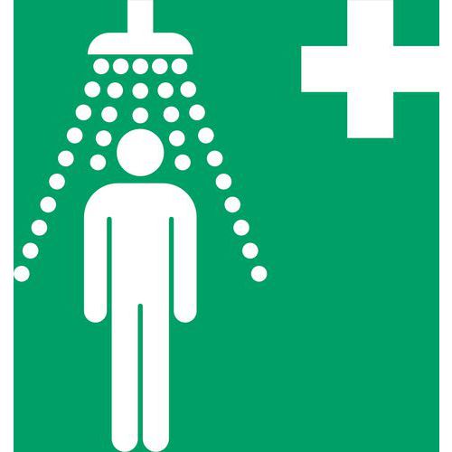 Panneau pictogramme douche de secours