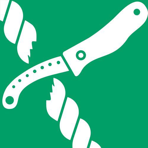 Panneau pictogramme couteau de survie