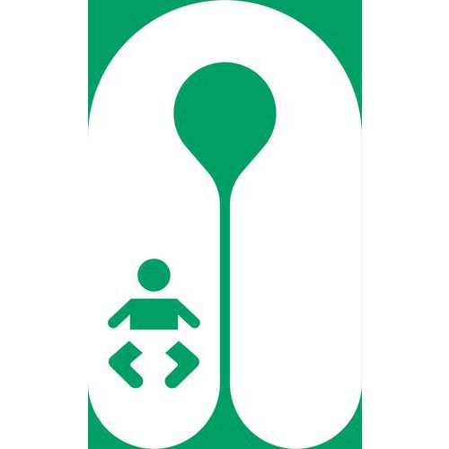 Panneau pictogramme gilet de sauvetage pour bébés
