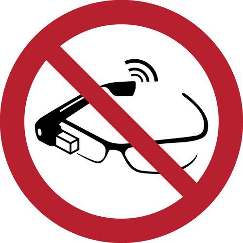 Pictogram Slimme brillen verboden
