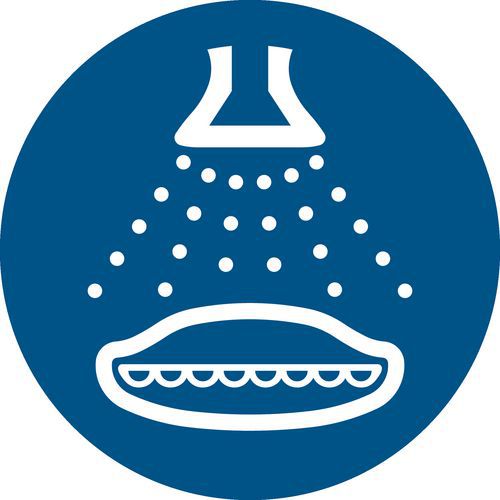 Pictogram Sproeien in aangeduide volgorde