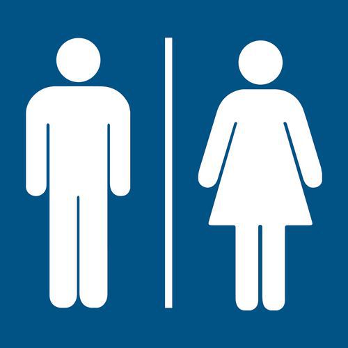 Panneau d'information - WC femmes et hommes