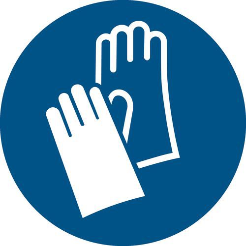 Panneau pictogramme gants de protection obligatoires