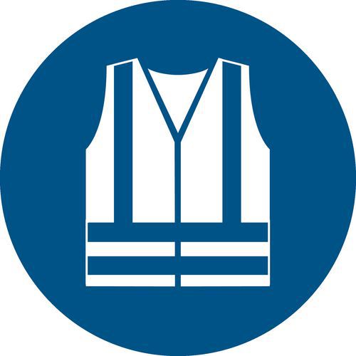Pictogram Veiligheidshesje verplicht Pictogram Veiligheidshesje verplicht