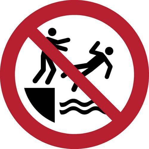 Pictogram Verboden in water duwen