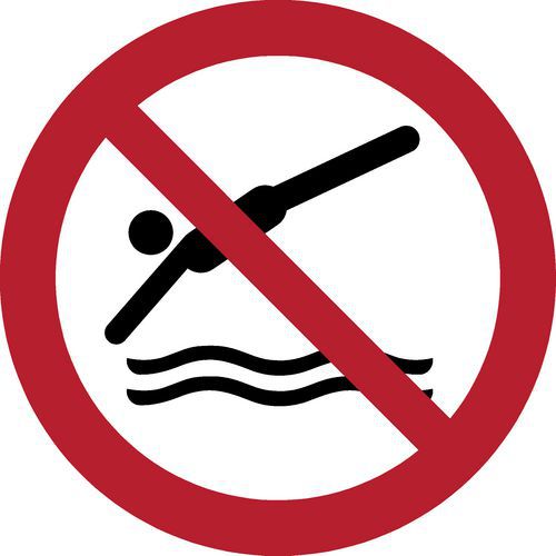 Pictogram Verboden te duiken