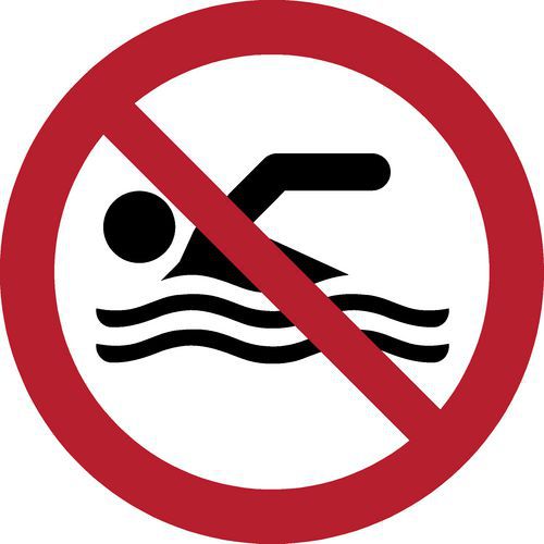 Pictogram Verboden te zwemmen