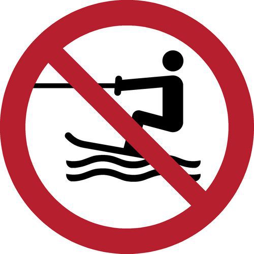 Pictogram Verboden voor voortgesleepte wateractiviteiten
