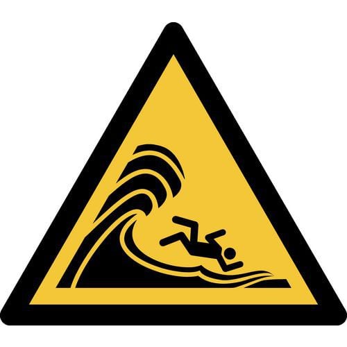 Avertissement d'icône : hautes vagues ou vagues déferlantes