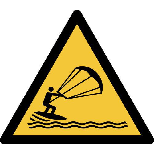 Pictogram Waarschuwing: kitesurfers