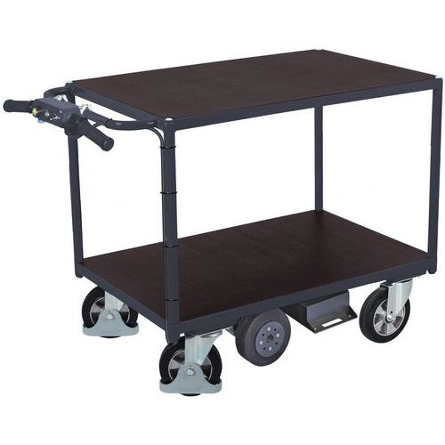 Elektrische wagen B-Well - 2 antisliplegborden - 1000 kg Elektrische wagen B-Well - 2 antisliplegborden - 1000 kg