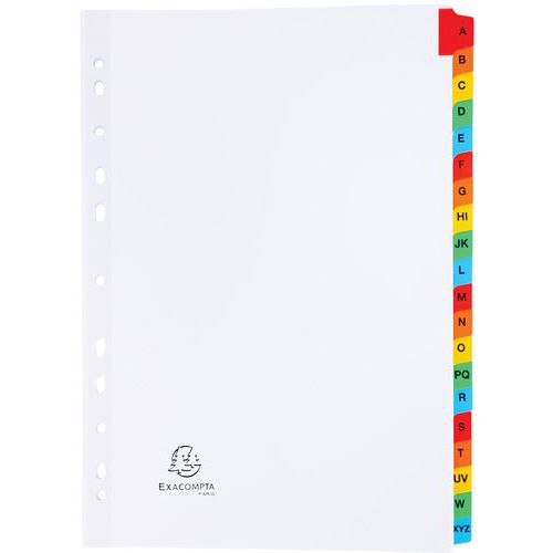 Alfabetische tabbladen Exacompta - Wit karton 160 g - A4