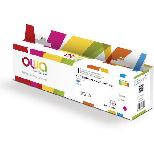 Inkjetcartridge refurbished HP 981A, Capaciteit (aantal bladen): 9000, Printer merk: HP