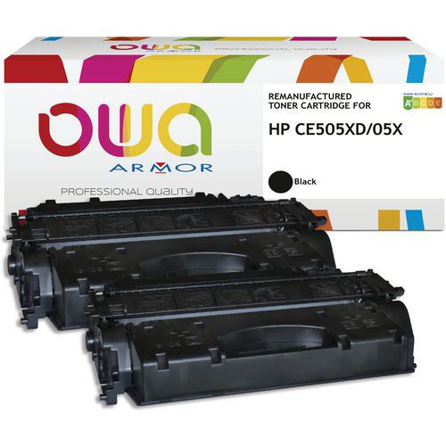 Toner remanufacturé HP CE505X - CANON 719H BI pack - OWA