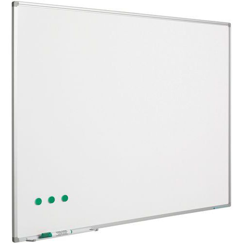 Whiteboard, wit emaille, Softline - alu-profiel - Smit Visual Whiteboard, wit emaille, Softline - alu-profiel - Smit Visual