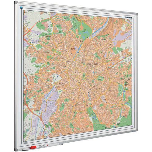 Tableau Softline avec carte cadre Bruxelles - Smit Visual