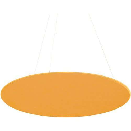 Panneau de plafond rond en feutre PET acoustique jaune - Smit Visual