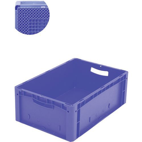 Eurostapelbak XL- met geribde bodem, Totale inhoud: 34 L, Stapelbaar: ja, Totale hoogte: 220 mm