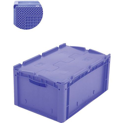 Eurostapelbak XL- met geribde bodem, Totale inhoud: 49 L, Stapelbaar: ja, Totale hoogte: 288 mm