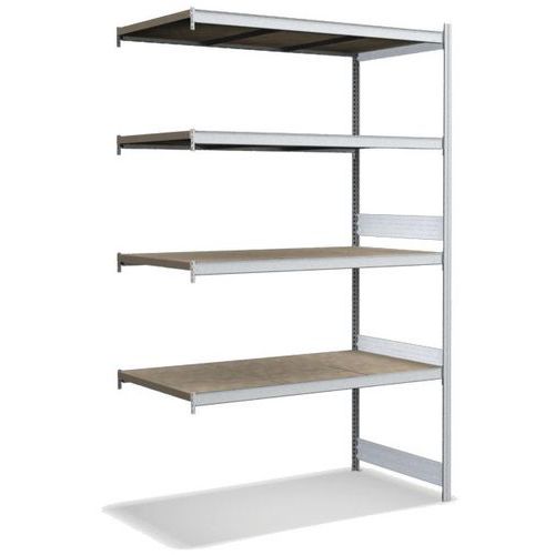 Rayonnage à tablettes - grande largeur en bois aggloméré - Bito