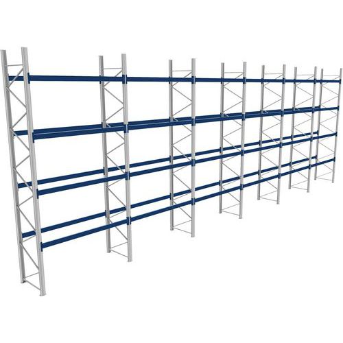 Rack a palettes en kit complet finition galva -  Charge 600 kg - Bito