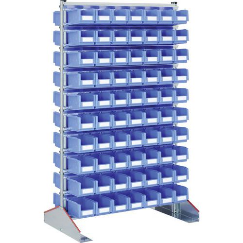 Vaste bakkenstelling met SK-bak Diepte 700, Max. belasting per legbord: 70 kg, Totale hoogte: 124 mm