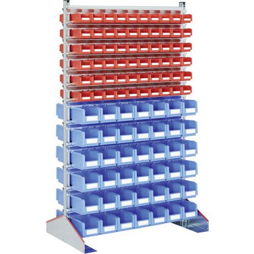 Vaste bakkenstelling met SK-bak Diepte 700, Max. belasting per legbord: 80 kg, Totale hoogte: 198 mm