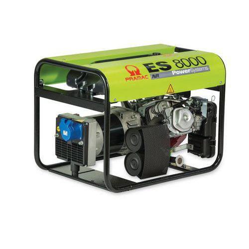 Benzinegenerator ES8000 eenfasig AVR 6,4 kW - Pramac