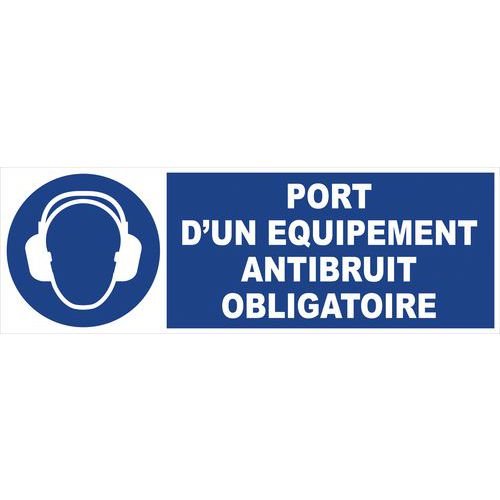 Gebodsbord - Port d'un equipment antibruit obligatoire - Hard