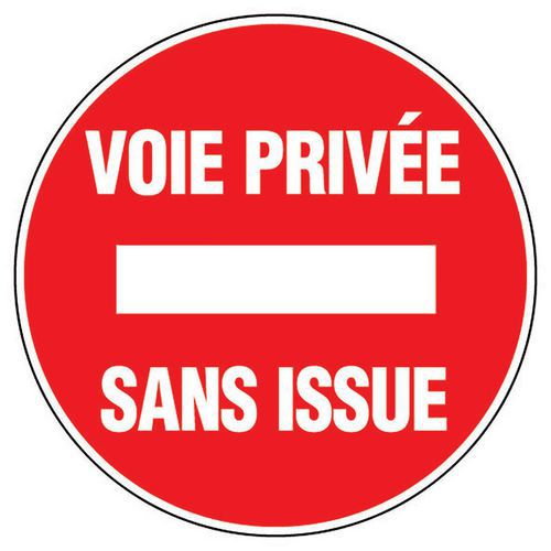 Verbodsbord - Voie privée sans issue - Hard