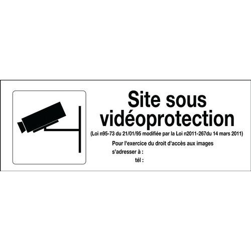 Informatiebord - Site sous vidéoprotection - Hard