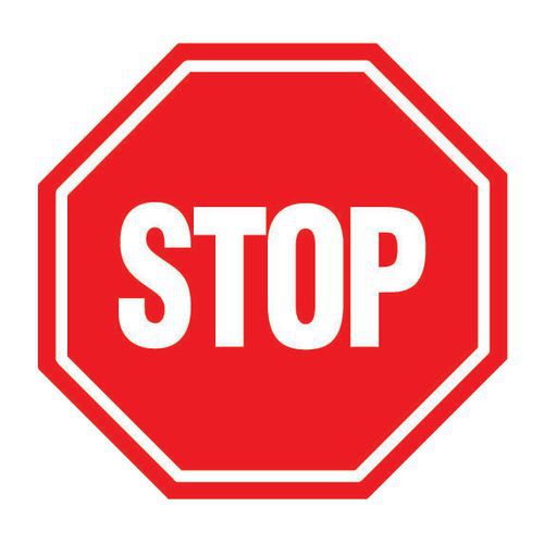 Panneau d'interdiction - Stop - Rigide