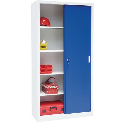 Hoge schuifdeurkasten CH - Breedte 100 cm - Manutan