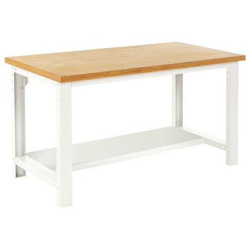 Établi Cubio avec tablette fixe - Largeur 200 cm - Multiplis Établi Cubio avec tablette fixe - Largeur 200 cm - Multiplis